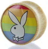 Playboy Bunny Regenboog Saddle Plug - 22 mm (per paar)