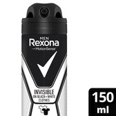 Rexona Men Invisible Black+White Anti White Marks Deodorant - 150ml