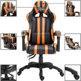 Gamestoel (INCL leer reinigingdoekjes) Oranje - Gaming Stoel - Gaming Chair - Bureaustoel racing - Racestoel - Bureau stoel gamen