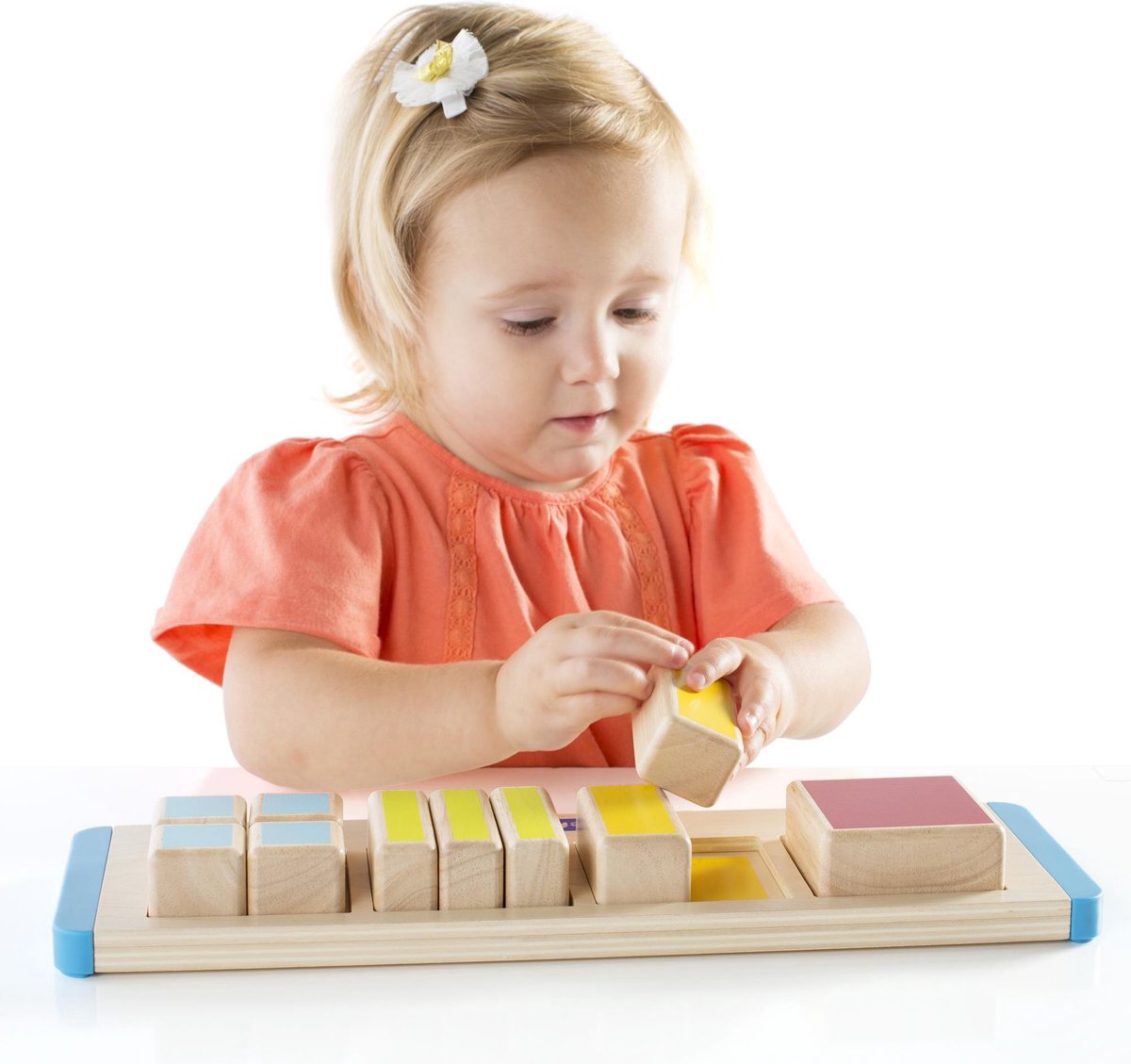 Guidecraft educatief speelgoed vierkant breuken houten spel.
