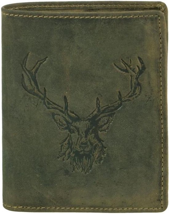 Greenburry - Vintage animal wallet - royal stag - men - olive