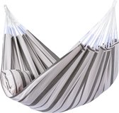 Hangmat Familie 'Stripes' Silver (Grijs) | Bijpasende opbergtas | 200 KG | 1% For The Planet | Tropilex