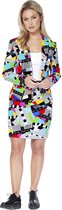 OppoSuits Miss Testival - Vrouwen Kostuum - Gekleurd - Carnaval - Maat 40