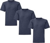 Senvi Kids 3 Pack T-Shirt Ronde Hals Maat: 104 - Kleur: Blauw Mêlee