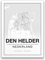 Poster/plattegrond DEN HELDER - 30x40cm