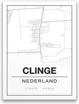 Poster/plattegrond CLINGE - 30x40cm