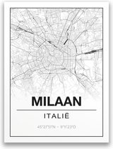 Poster/plattegrond MILAAN - 30x40cm