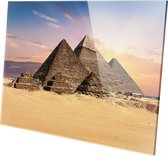 piramides| Egypte | Plexiglas | Foto op plexiglas | Wanddecoratie | 150 CM x 100 CM | Schilderij | Aan de muur