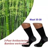 3-Paar Antibacterieel Bamboe werksokken | Maat 35-38