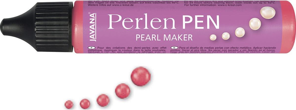 Javana Rode Parel Effect Pen 29ml - Voor op textiel en andere ondergronden