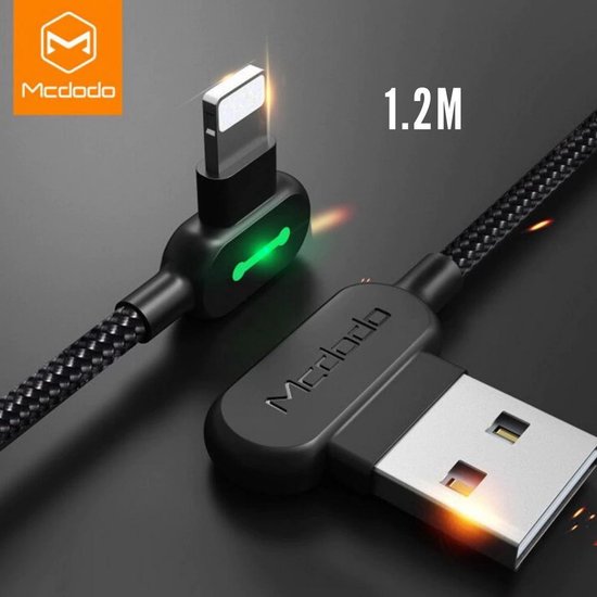 Câble Lightning incassable MCDODO / 1,2 mètre / Apple / Chargement 2x plus  rapide /... | bol.com