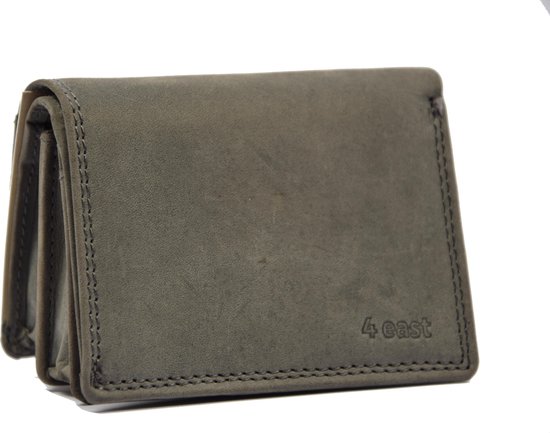 Kleine portemonnee van buffelleer, met kleine geld- zeer compact - RFID -  vakantie... | bol.com