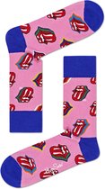 Happy Socks xRolling Stones CandyKiss Sok | Blauw met Roze | RLS01-3301 | Maat 41-46