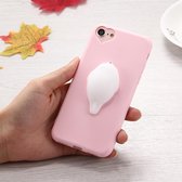 For  iPhone 8 & 7  3D White Sea Lions patroon Squeeze Relief Squishy Dropproof beschermings Back Cover hoesje