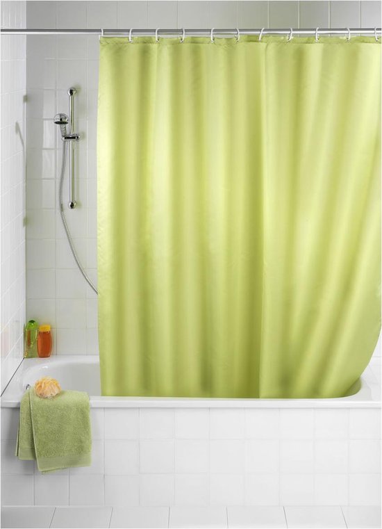 Wenko Douchegordijn Polyester Anti Schimmel 180*200cm Groen