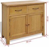 Ladekast 90x33.5x83 cm Bruin / schoenenkast / dressoir kast / gangkast schoenen kast / commode kast / opbergkast