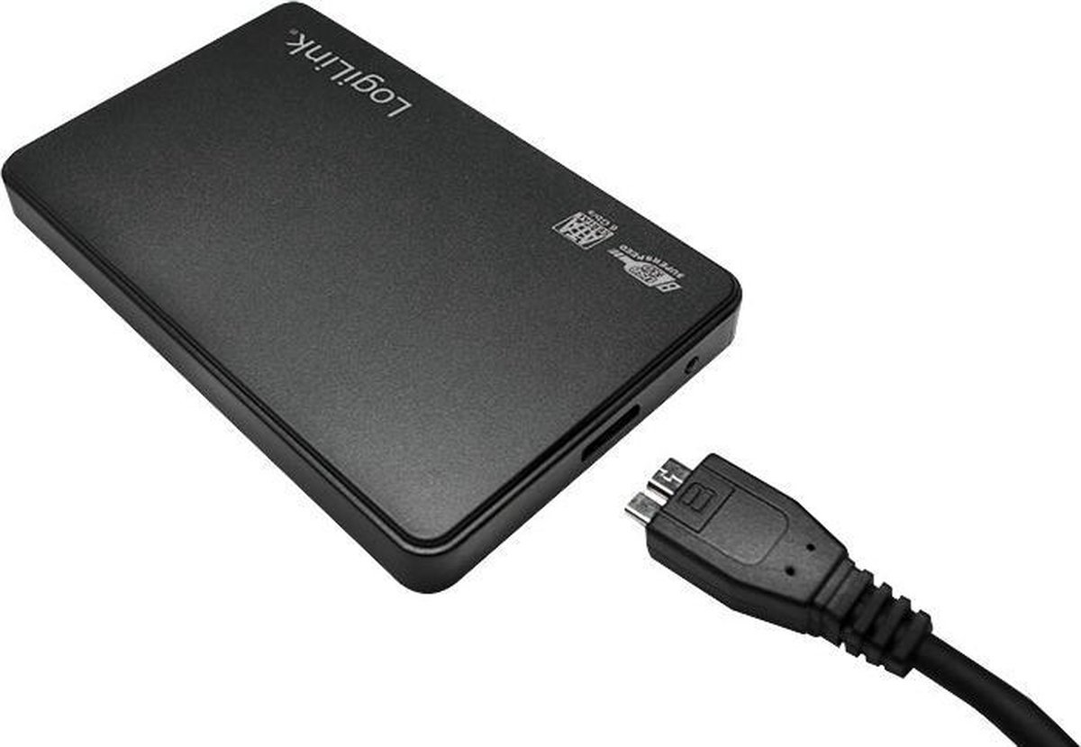 LogiLink Behuizing voor harde schijf 2,5 Zoll, SATA, USB 3.0, 6,35 cm, Schwarz