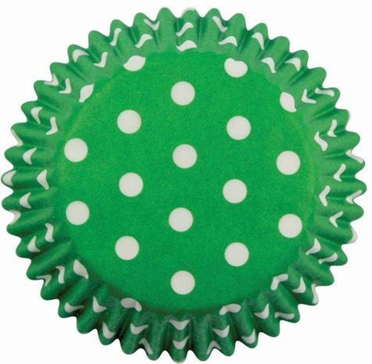 Cupcake cups PME Groen polka dots 60 stuks