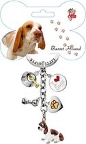 Little Gifts sleutelhanger Basset Hound gekleurd
