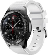 KELERINO. Siliconen bandje geschikt voor Samsung Galaxy Watch (46mm)/Gear S3 - Wit