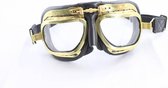 Mark 7 retro, antieke pilotenbril zwart goud