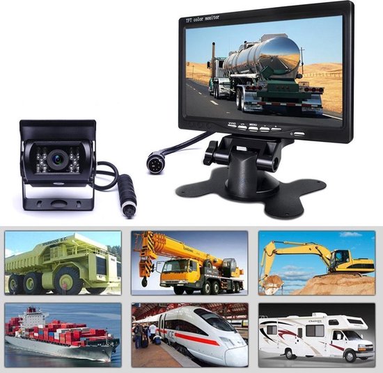 BrandWay Bedrade Achteruitrijcamera set met 7 inch scherm - Achteruitrij Camera bedraad voor Auto - Camper - Caravan - Vrachtwagen - Landbouw van BRA — afbeelding 4