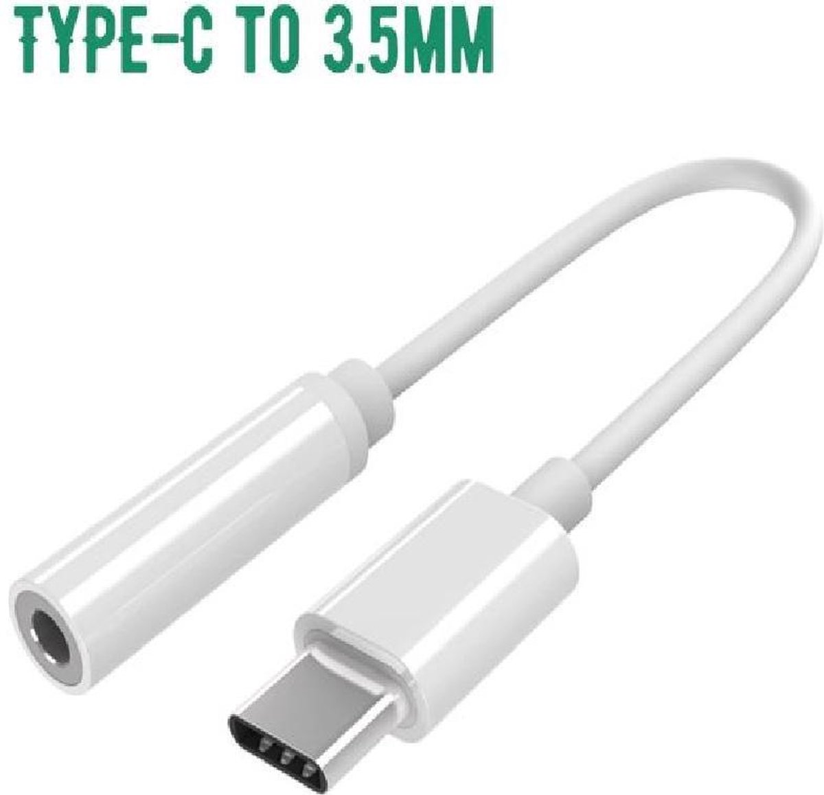 USB-C Naar 3.5mm Hoofdtelefoon Adapter - Type-C Audio Dongle Voor Bedrade Koptelefoons