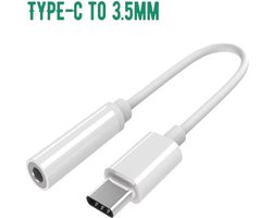 Audio Oortelefoon Wit Adapter TYPE-C  NAAR 3.5mm Hoofdtelefoon USB-C Converter