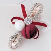 Haaraccessoire set haarklip Kissme rood 2 stuks