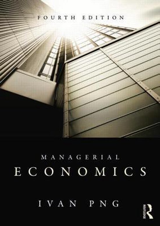 Couverture du livre "Managerial Economics", quatrième édition, avec le texte "FOURTH EDITION" en haut.