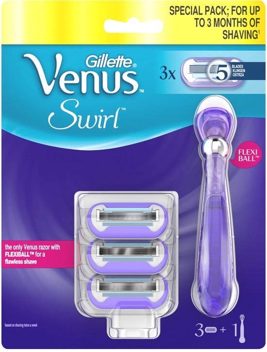 Venus Swirl Handle + 3 scheermesjes