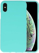 BackCover Hoesje Color Telefoonhoesje voor iPhone XS - iPhone X - Turquoise