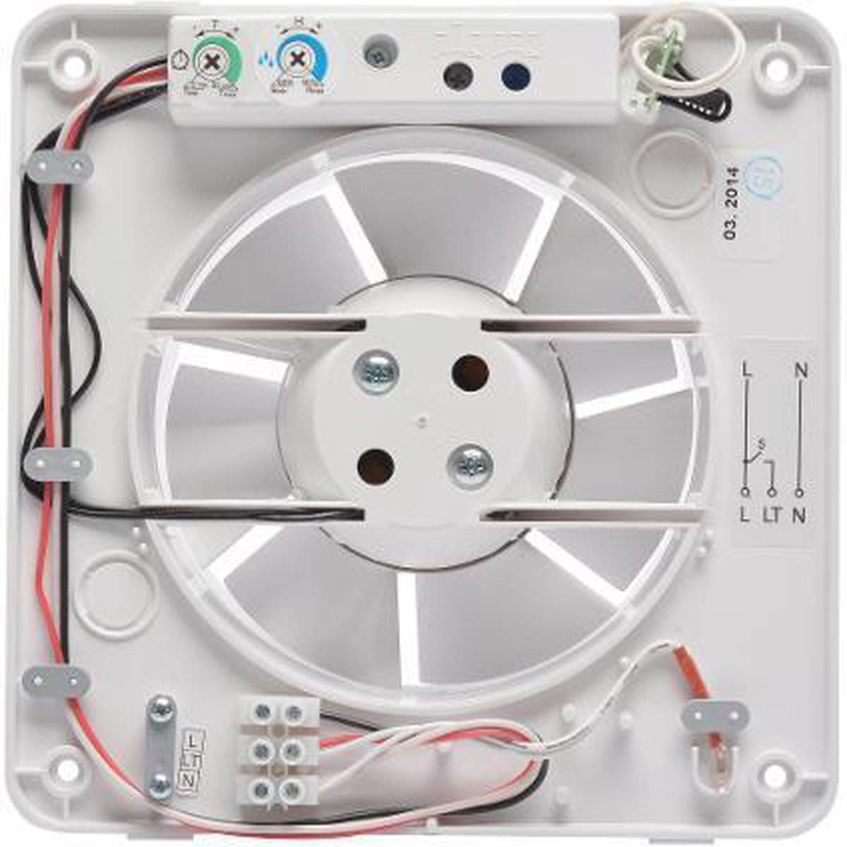 SENCYS ventilator silent (31dB) voor 125 mm met timer en vochtsensor | wit | bol.com
