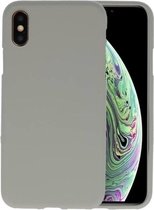 BackCover Hoesje Color Telefoonhoesje voor iPhone XS - iPhone X - Grijs