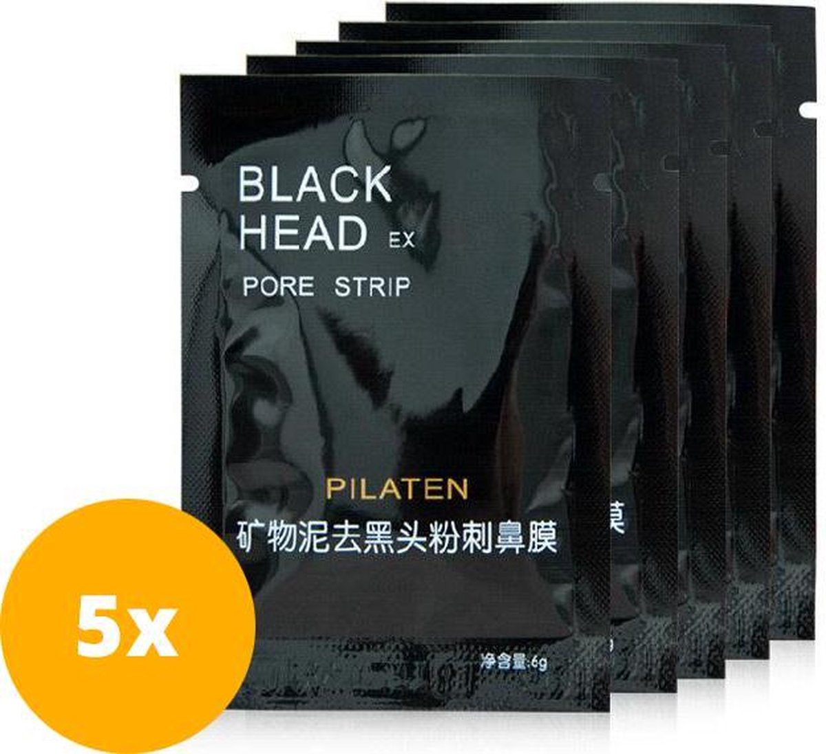 Pilaten blackhead masker - Eenvoudig mee-eters verwijderen - 5 stuks