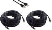 UTP kabel zwart 5 meter - CAT 5 - RJ 45 male - 2 stuks