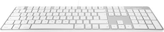 Macally SLIMKEYPROA-UK Super slank USB-A toetsenbord voor Mac - Brits Engels/Nederlands (QWERTY, ISO)