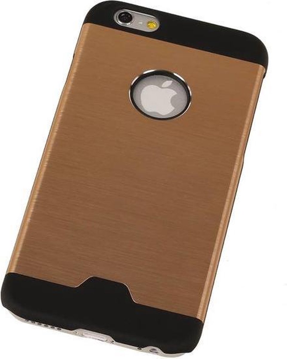 Aluminium Metal Hardcase Apple iPhone 6 Plus Goud - Back Cover Case Bumper Hoesje