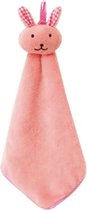 Knuffeldoekje konijn - Roze knuffeldoekje - Zachte doek van een konijntje - met ophang haakje