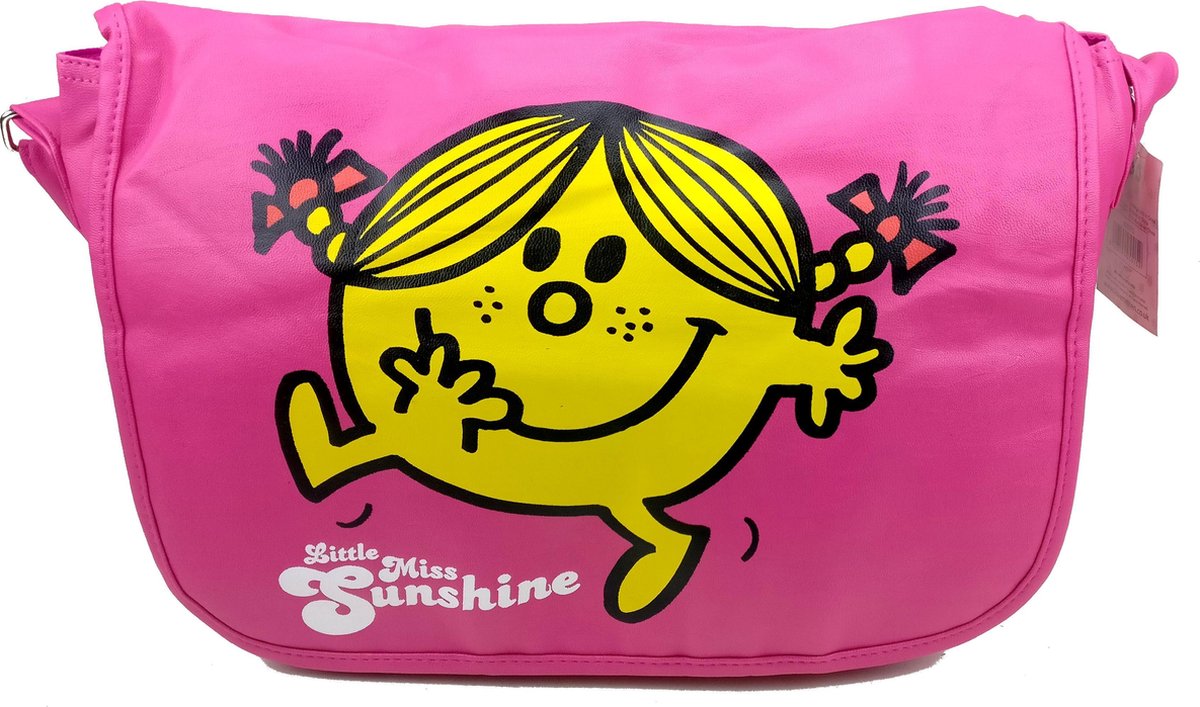 Little Miss Sunshine Mr.Men Omhang Schoudertas met flap Roze School Tas Roze