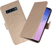 Bookstyle Wallet Cases Hoesje voor Samsung Galaxy S10 Goud