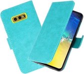 Hoesje Geschikt voor Samsung Galaxy S10e - Book Case Telefoonhoesje - Kaarthouder Portemonnee Hoesje - Wallet Cases - Groen