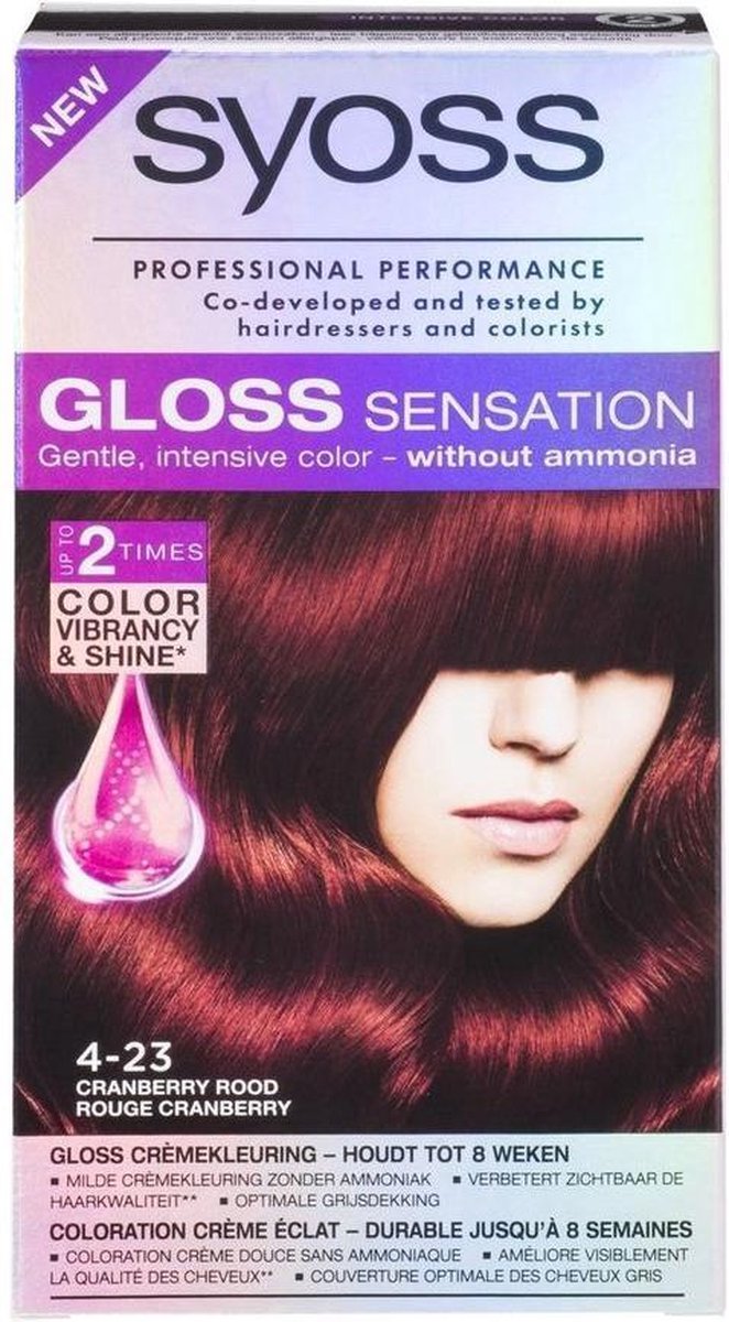 Syoss Gloss Sensation Haarverf 4-23 Rood Kastanje