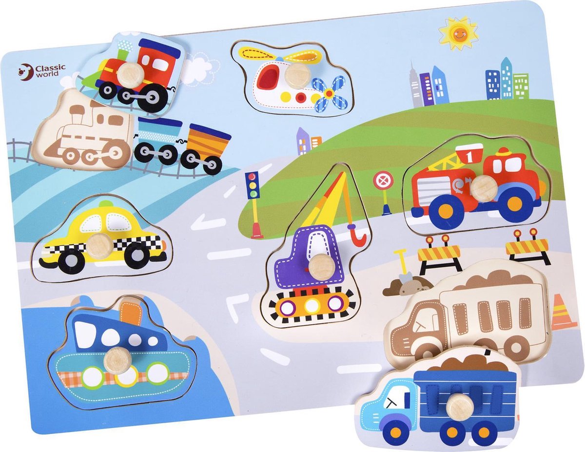 CLASSIC WORLD Verkeerspuzzel 8 st.