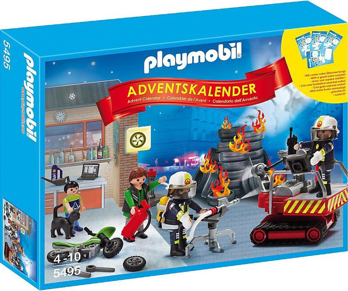 Interactie distillatie pauze Playmobil Adventskalender "Brandweer" met kaartspel - 5495 | bol.com