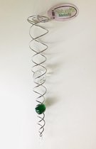 Nature's Melody Crystal Vortex Spinner Wind Spinner Kristal staart 50cm met groene glazen kogel van 4cm & facet geslepen glazen kogel van 5cm ,De beste kwaliteit ! wind vanger, Twi
