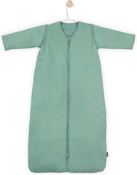 Jollein Rib Padded Babyslaapzak met afritsbare mouw - 110cm - forest green