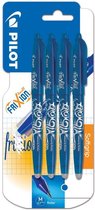 Pilot - Rollerball pen uitgumbaar 0.7mm - blauw - per 4 verpakt