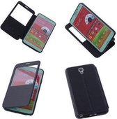 View Cover Zwart Samsung Galaxy Note 3 Neo Stand Case TPU Book-style