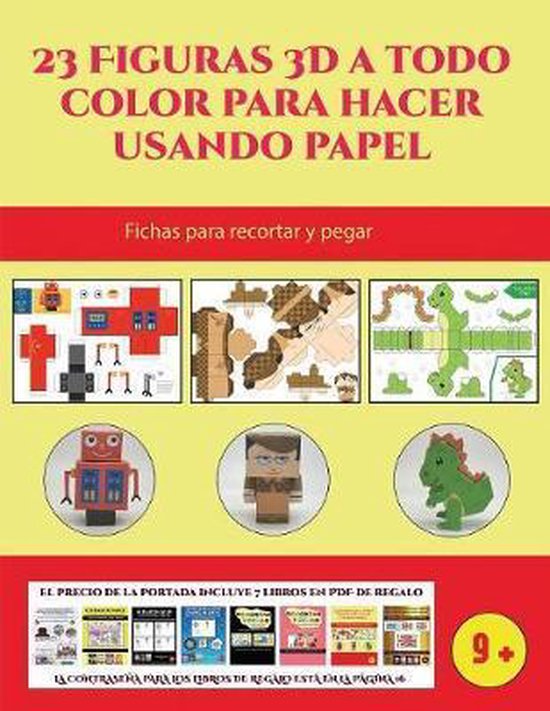 Fichas para recortar y pegar (23 Figuras 3D a todo color para hacer